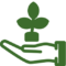 Icon Hand mit Pflanze