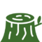Icon gefällter Baumstumpf